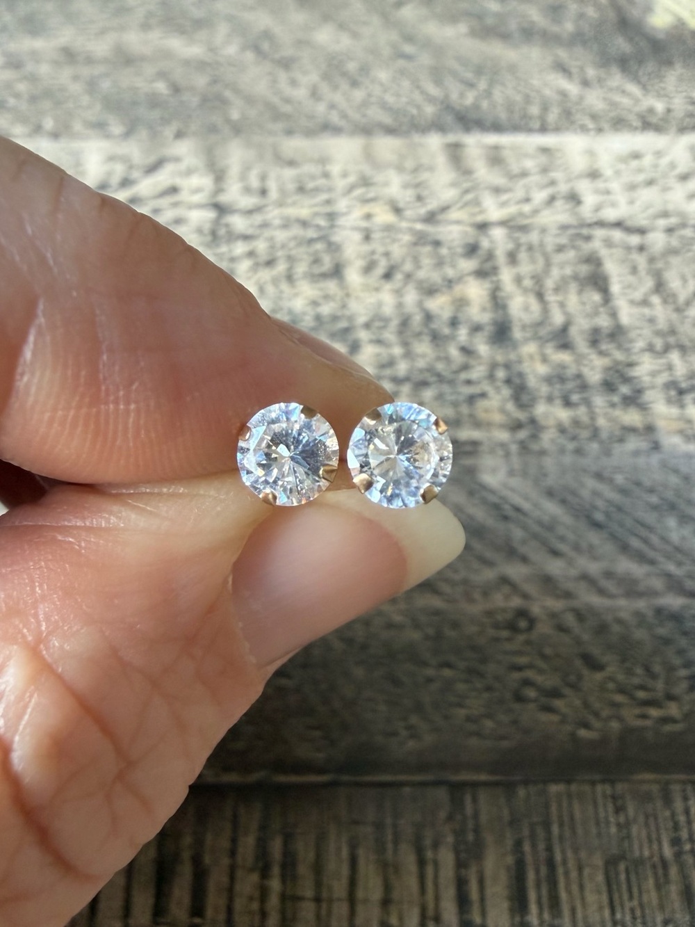 10K Gold & CZ Studs
